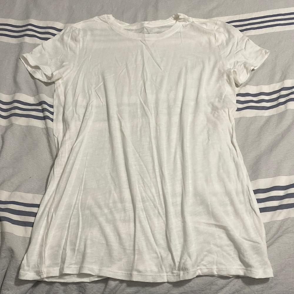 PINK basic white tee